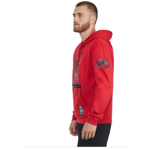 Ecko Unltd Distilled Red Fleece Pullover Hoodie  mens 170   Large - Picture 2 of 8